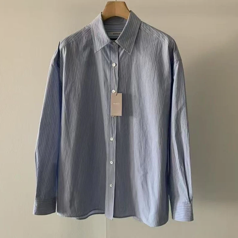 东大门MO条纹衬衫/NO退换