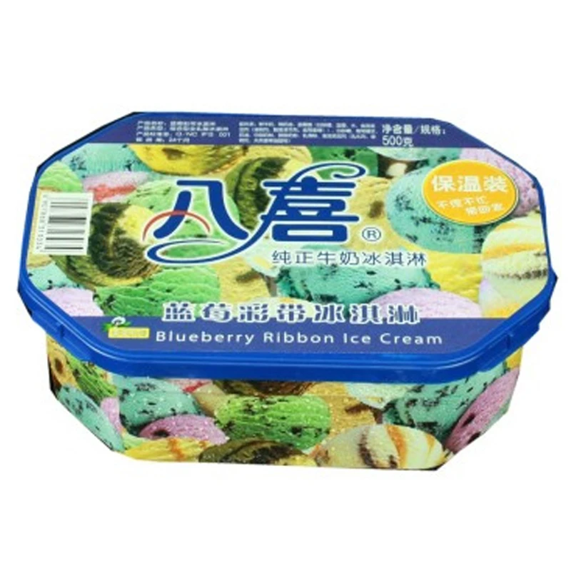八喜蓝莓彩带冰激凌500g