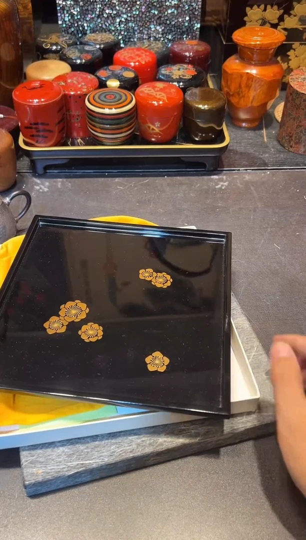 金莳绘茶盘 大漆漆器大漆漆器大漆漆器