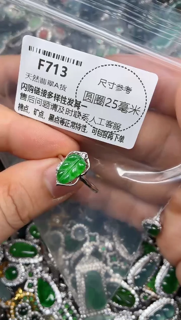 颈饰未镶嵌翡翠F713戒指