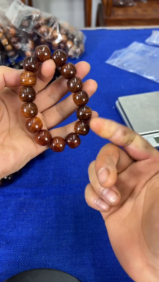 手串/手链黄花梨/降香黄檀1.3水波纹手串