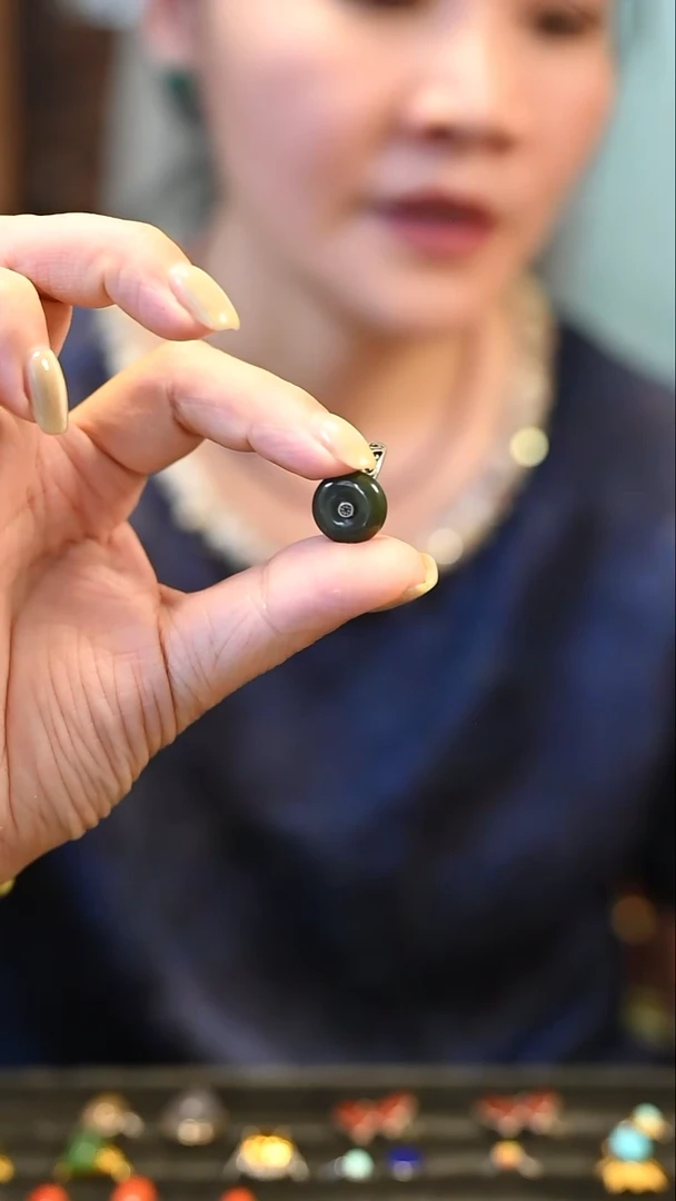 925银珐琅平安扣戒指