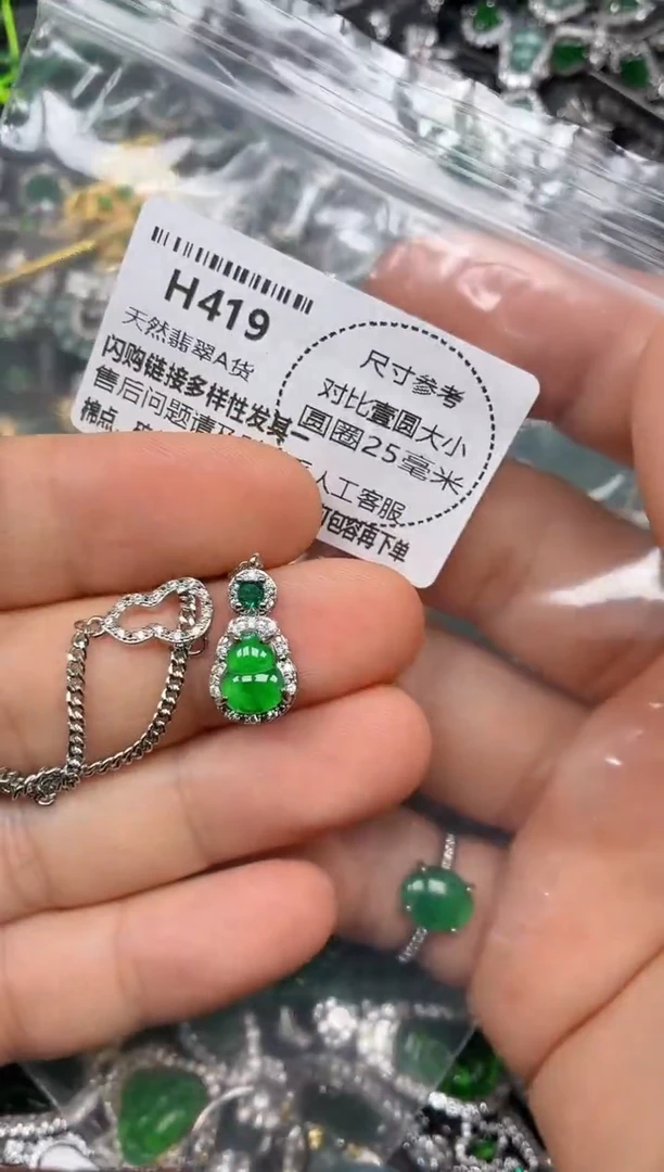 颈饰未镶嵌翡翠H419项链