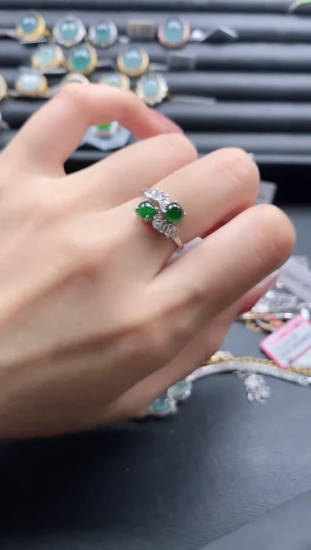 【闪购商品】翡翠戒指银S925镶嵌1111