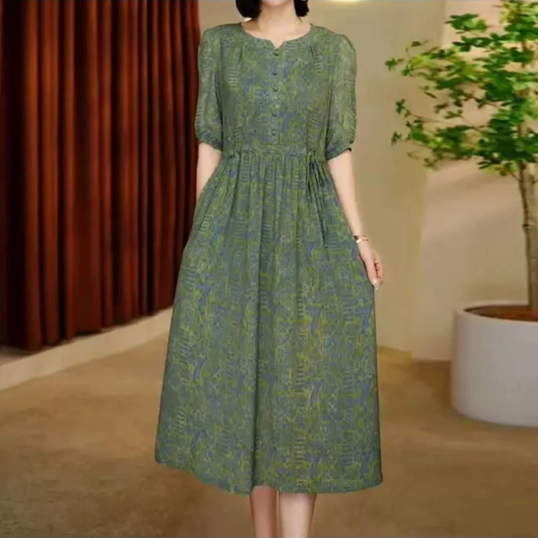 【撤柜断码甩】C2438女装连衣裙气质时尚夏季休闲中长款裙子