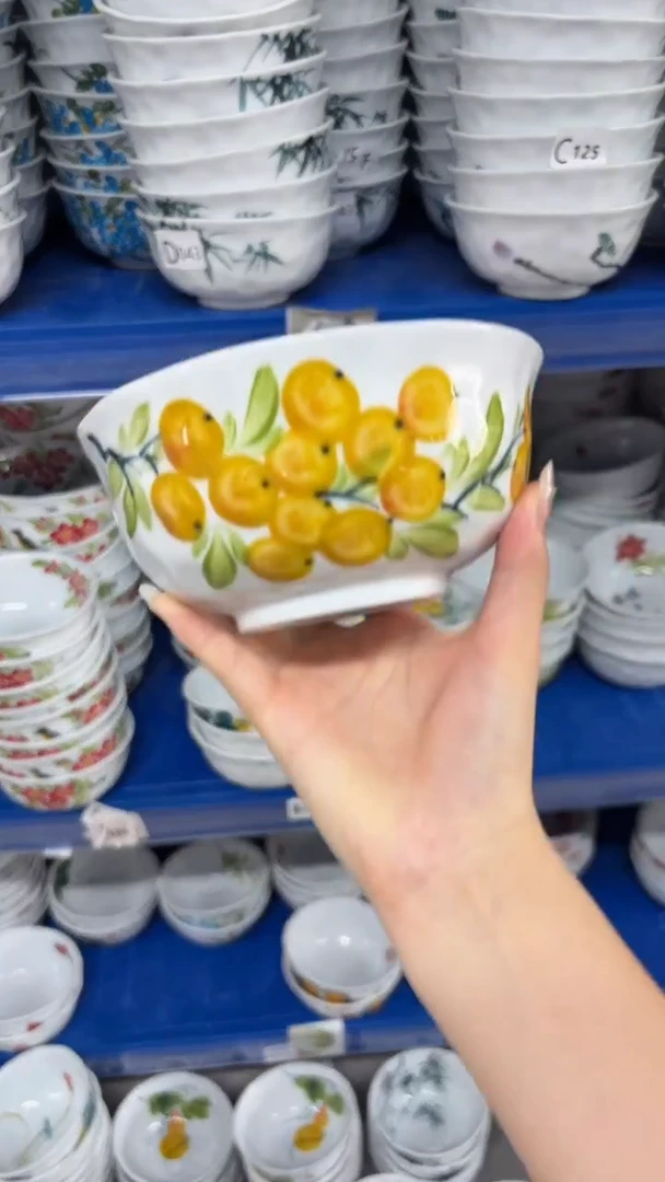 瓷片景德镇高温陶瓷食品级手绘釉中彩-捏捏碗