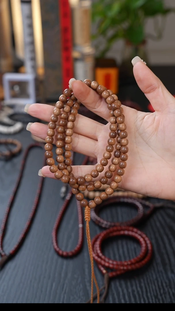 檀香木手串/手链迈索尔老山檀香极限弧108颗万目高抛