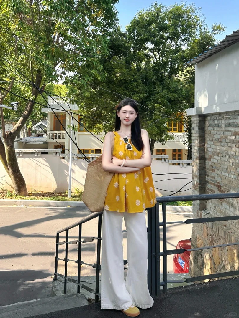 夏季一整套ootd穿搭小香风韩版百搭无袖背心上衣女休闲裤两件套装