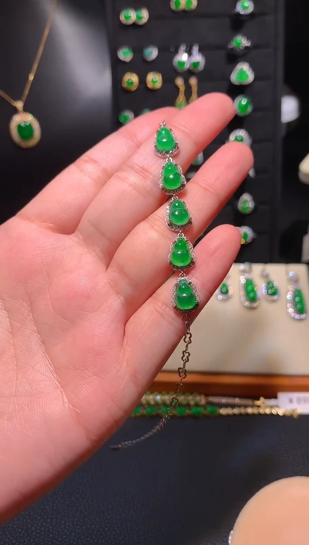 【闪购商品】翡翠手链银S925镶嵌手链