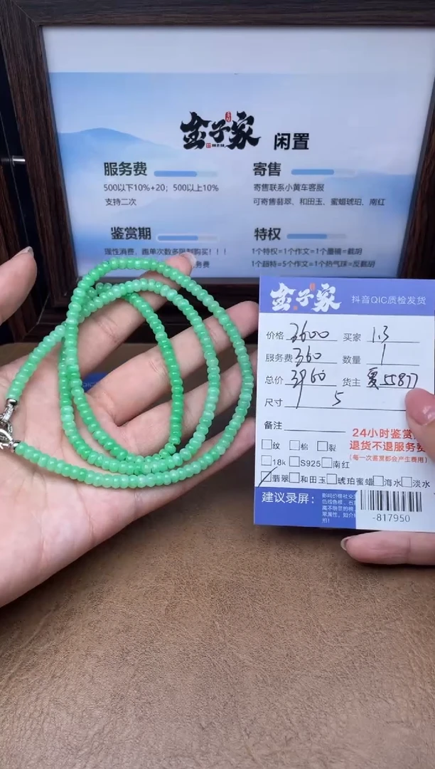 颈饰未镶嵌翡翠珠串多人-817950