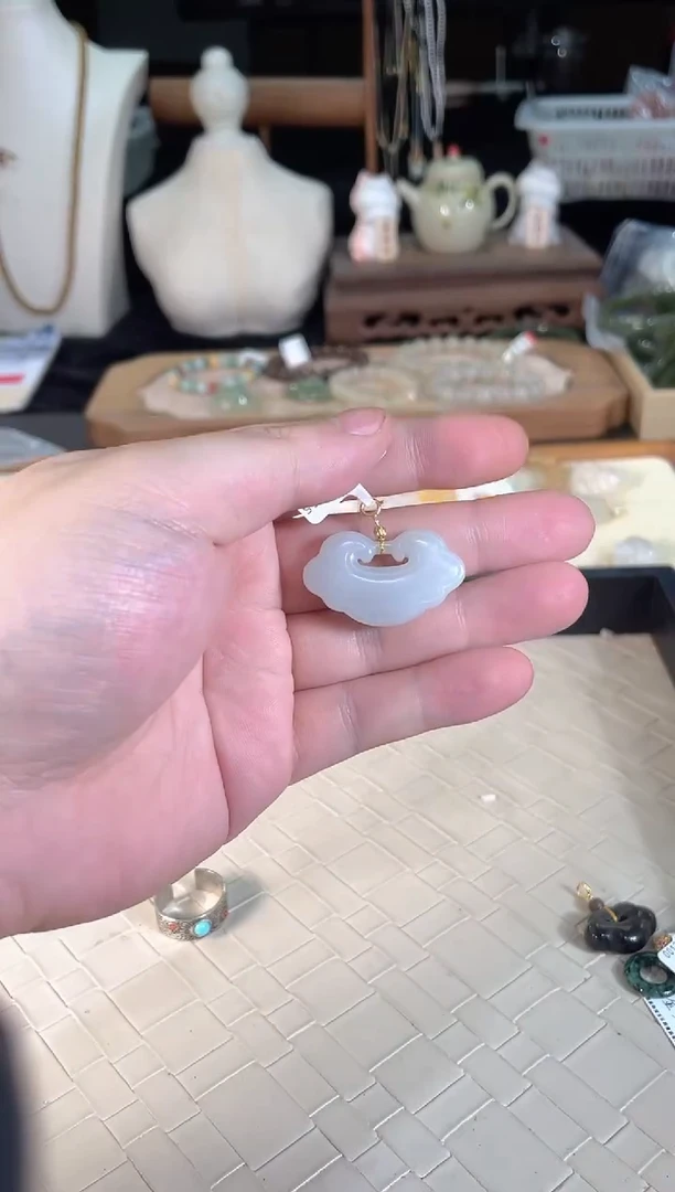 和田玉银S925镶嵌吊坠(不含链)多样性发货其一