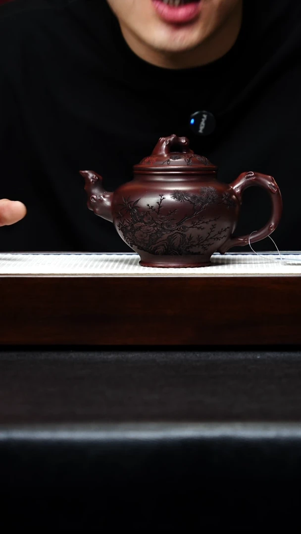 茶壶紫砂宜兴紫砂 报春 龙山古乌泥 吴国政 h124