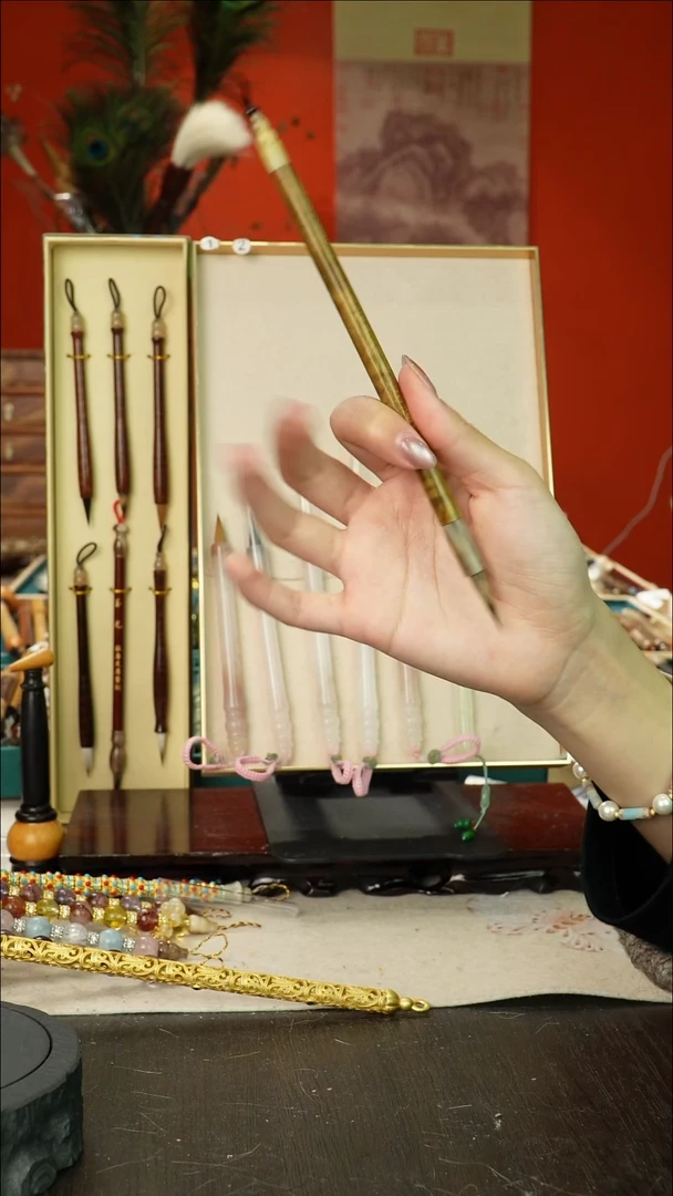 232号闪孤品高货毛笔链接 清水试笔 蘸墨不退