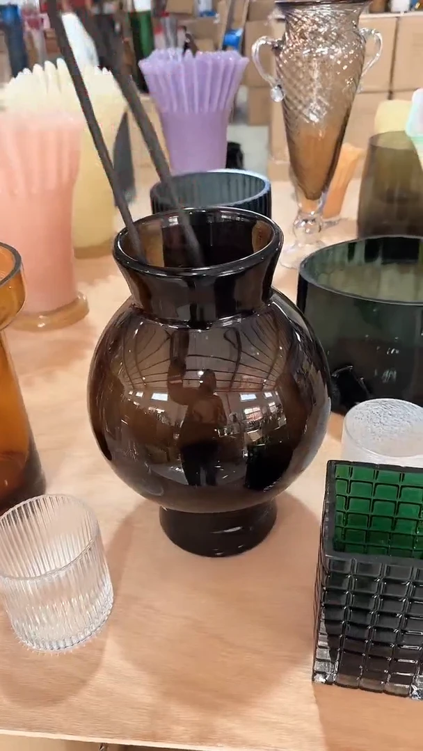 【闪购商品】玻璃咖色大肚