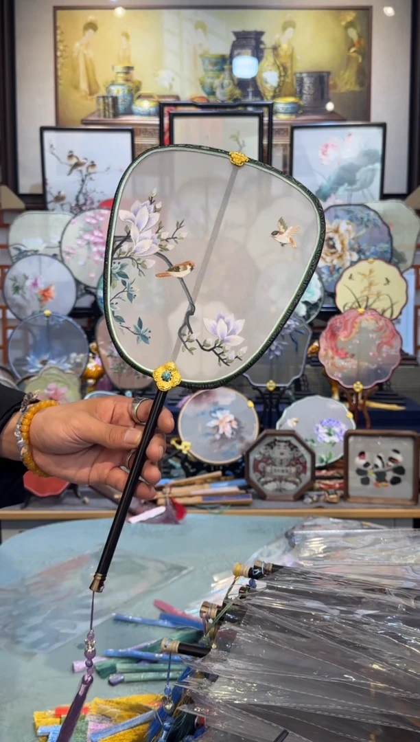 扇子纯手工苏绣团扇