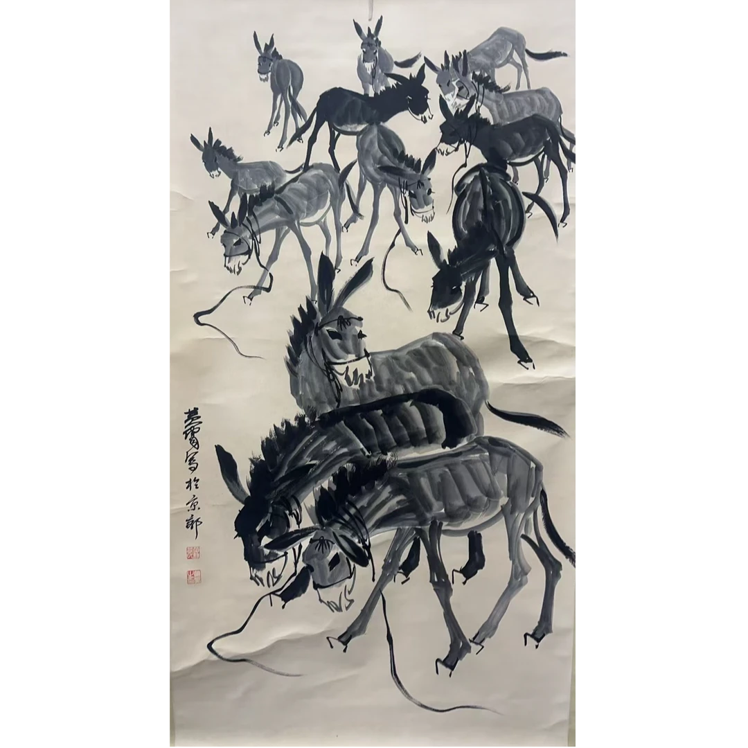 黄 墨驴立轴177×90 14.3平尺