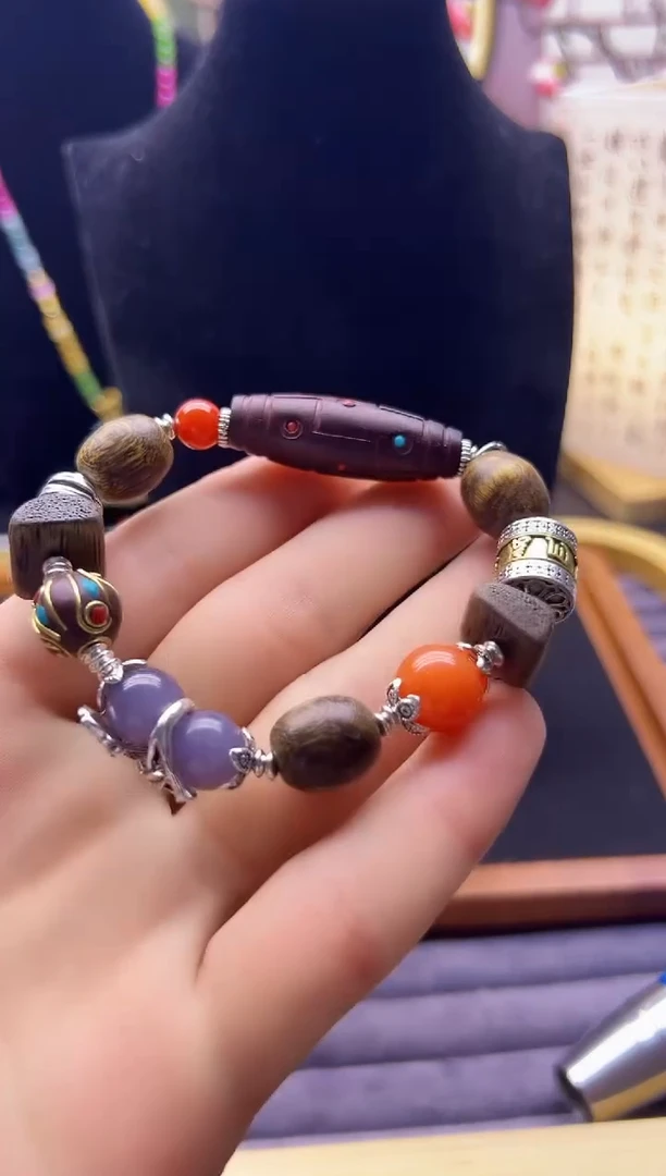 【闪购商品】翡翠手链银S925镶嵌S245