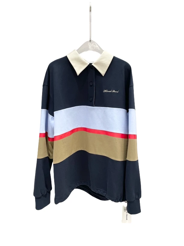 【SFF推荐】Journal Record25早春新款条纹拼接长袖T恤套头5985