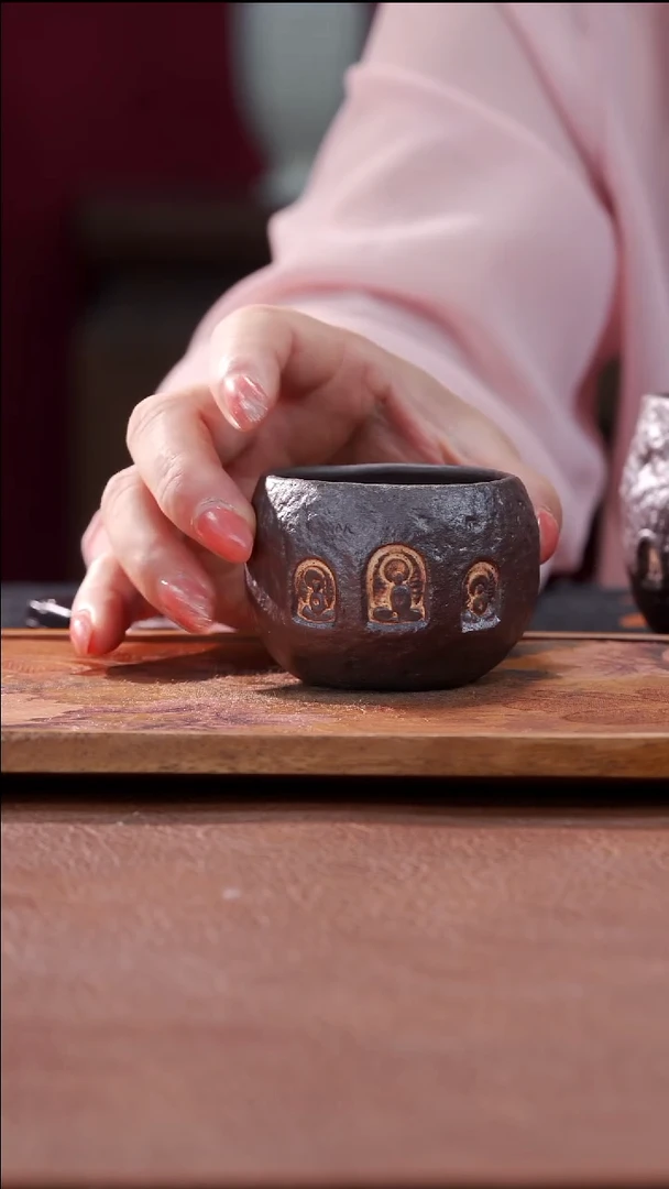 茶具铁胎敦煌禅定杯@@YXCQ-050