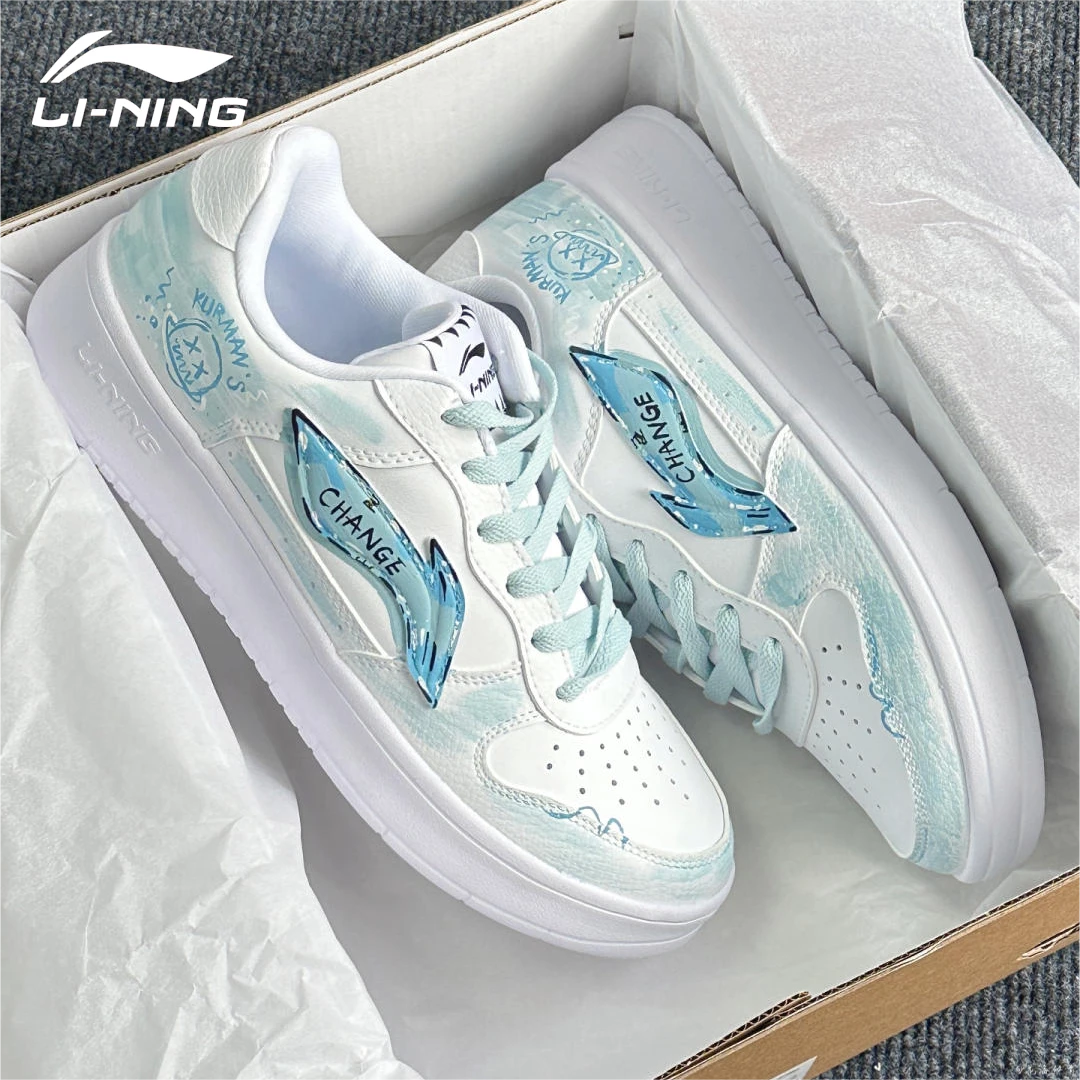 【定制球鞋】李宁 浮舟 美式涂鸦S 男鞋板鞋休闲低帮潮流街头运动鞋