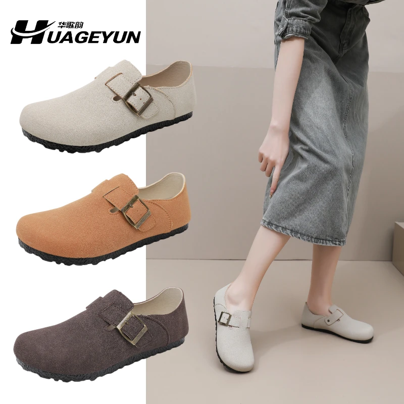 春夏季勃肯鞋2025新款小土豆女鞋爆款单鞋平底休闲鞋网红休闲鞋女