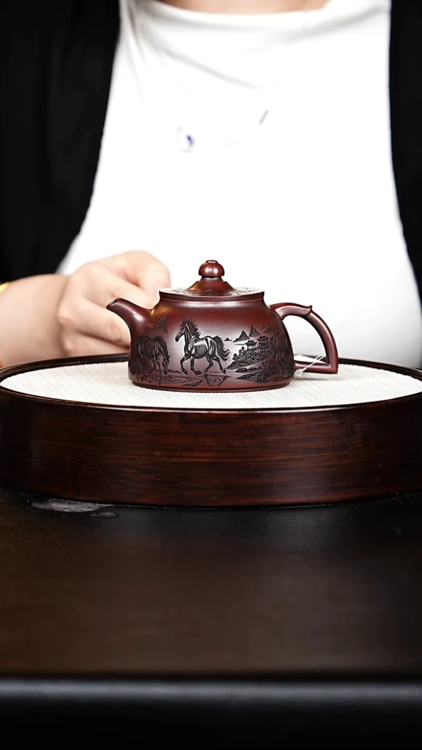 茶壶紫砂八骏壶
