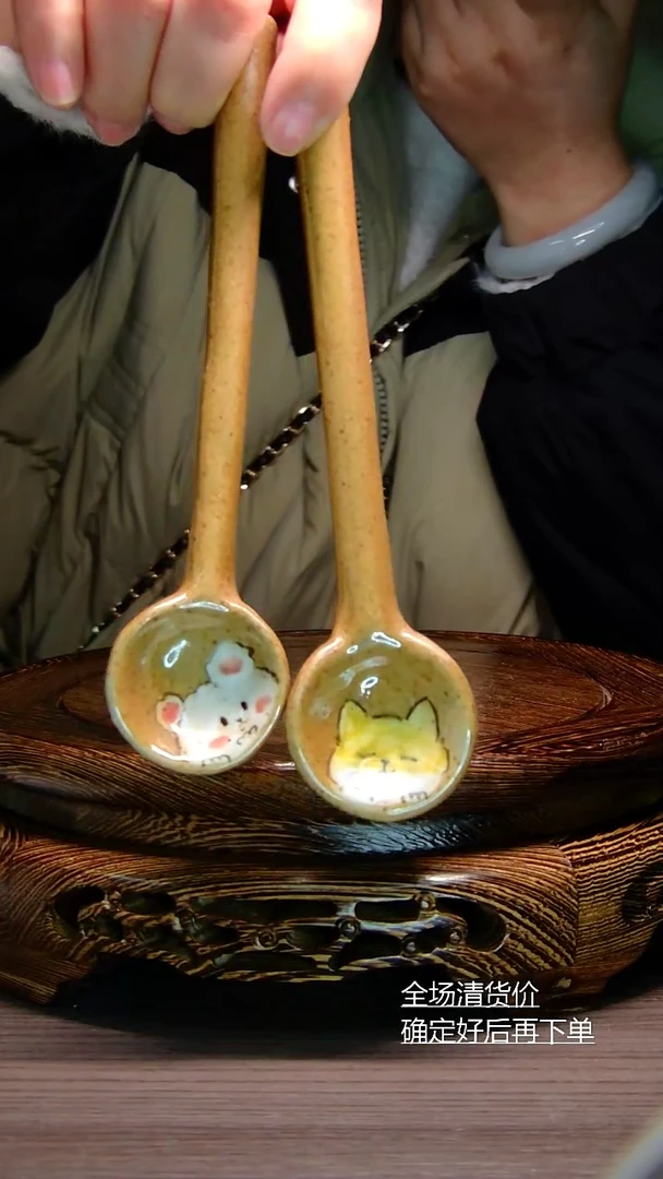 【闪购商品】摆件2个纯手工手绘杯子景德镇