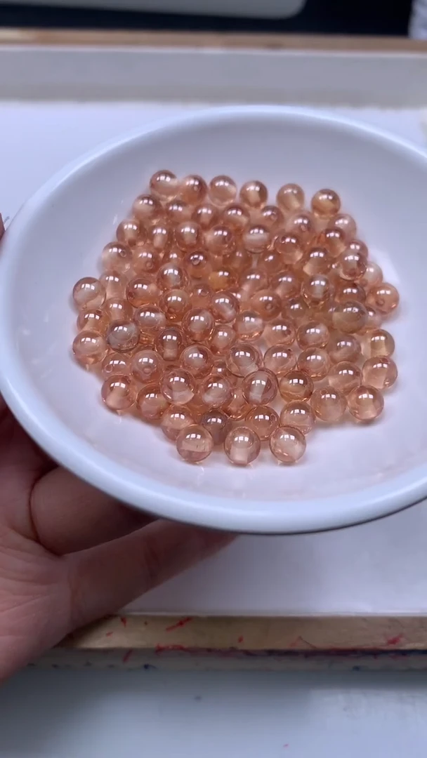 未镶嵌天然锆石散珠B2062 香槟锆石6mm10个8.8元（深）