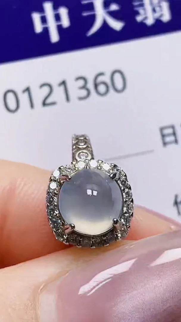 银S925镶嵌戒指翡翠1360