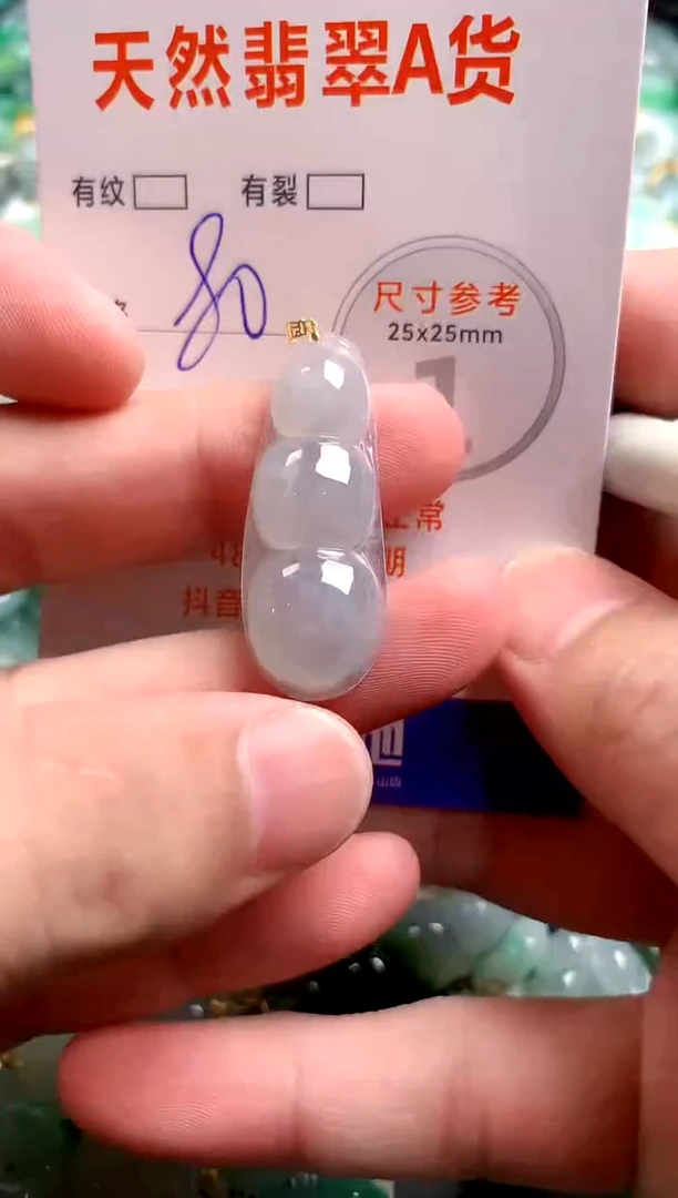 翡翠18K金镶嵌颈饰24000436