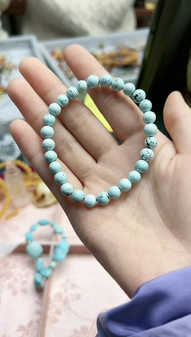 【闪购商品】绿松石手串未镶嵌松石6+mm手串*1 ZD