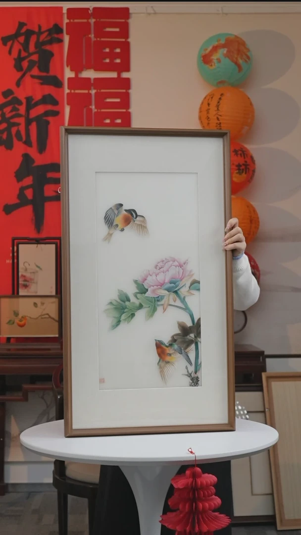 【闪购商品】刺绣《富贵春喜图》47cm*83cm单面绣