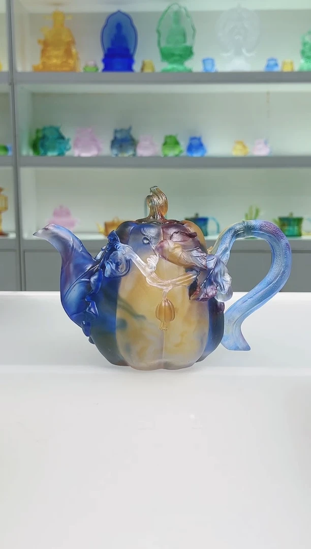 手工艺品琉璃古法琉璃南瓜壶