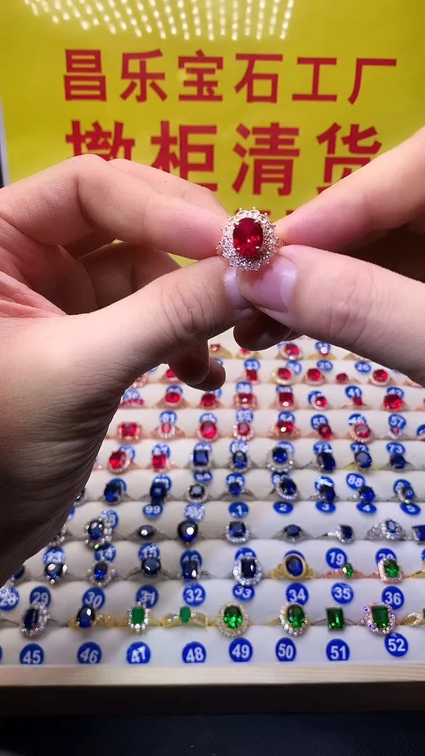 【闪购商品】红宝石戒指银S925镶嵌1111