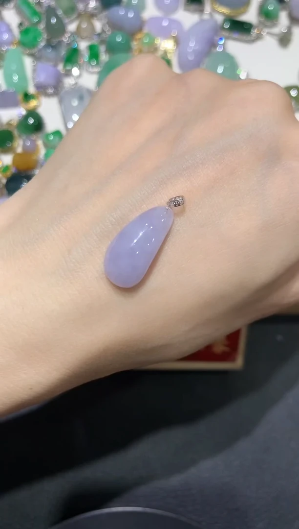 翡翠18K金镶嵌吊坠(不含链)团购77