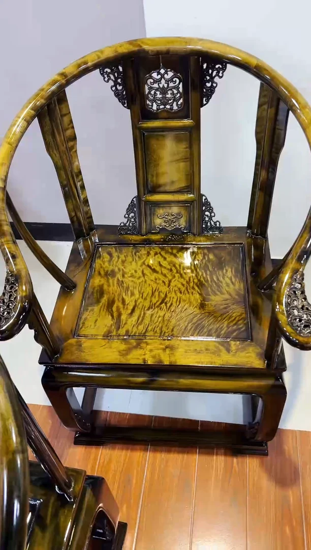 金丝楠金丝楠木皇宫椅3张加转转椅1张