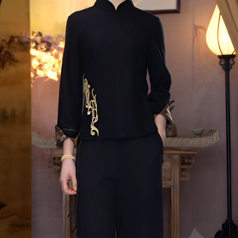 【套装】玄之又玄上衣913214011+观尘裤子914233686新中式冬装