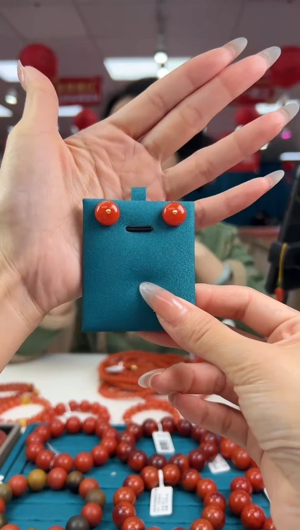 【闪购商品】南红玛瑙耳饰18K金镶嵌1.21-（多样式）