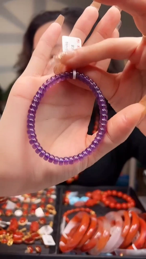 【闪购商品】紫晶手串未镶嵌直切珠/6mm