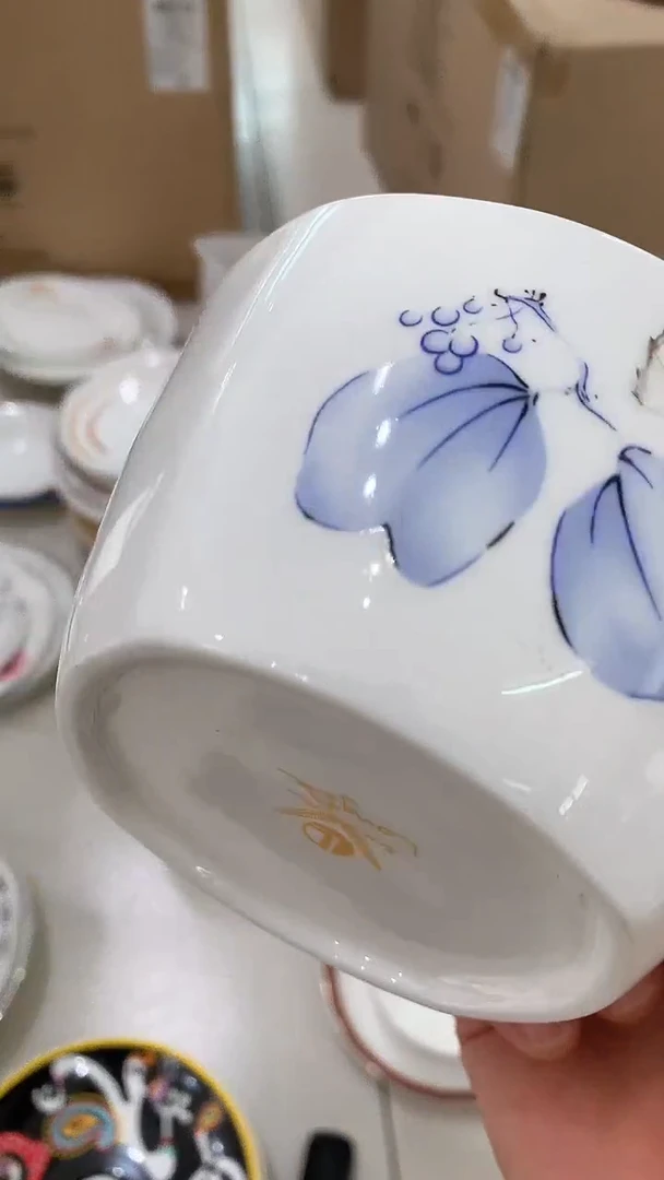 陶瓷蓝花方碗福利款