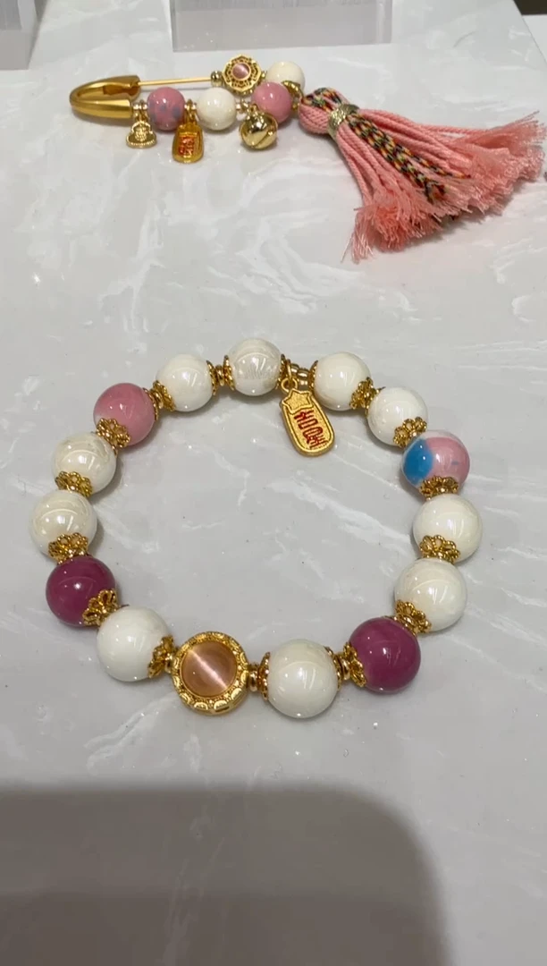 纯铜石英石镇在野原创陶瓷手链