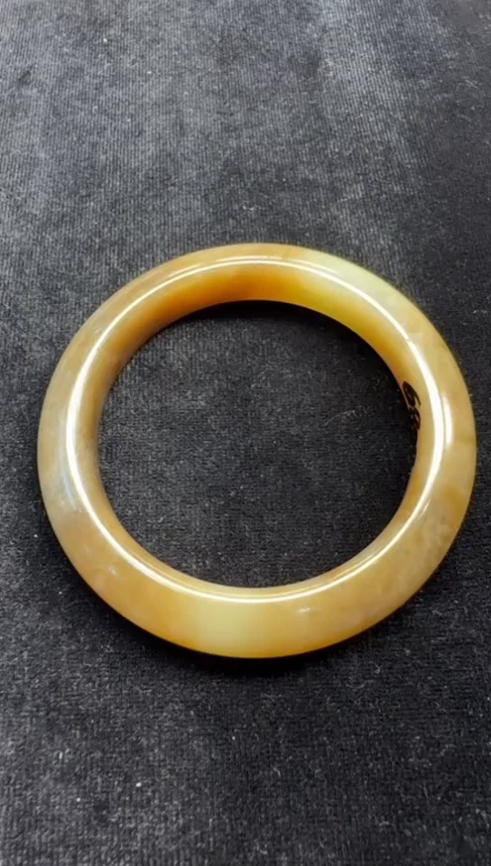 和田玉手镯未镶嵌518圈口56.1