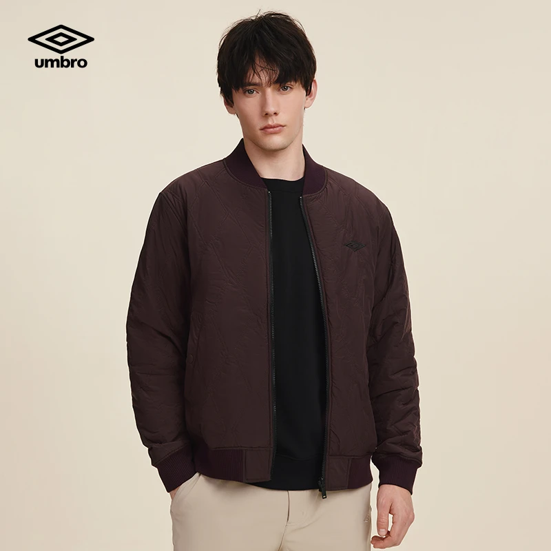Umbro茵宝 25年新款复古时尚休闲运动棒球领薄棉服U2125450922