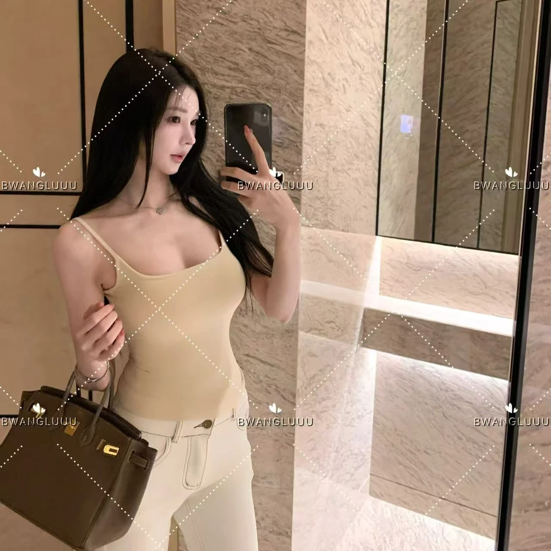【徐徐啊】打底衫性感风纯色背心吊带