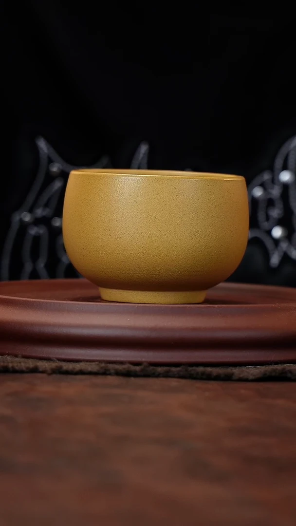 茶杯紫砂宽堂紫砂--黄金段