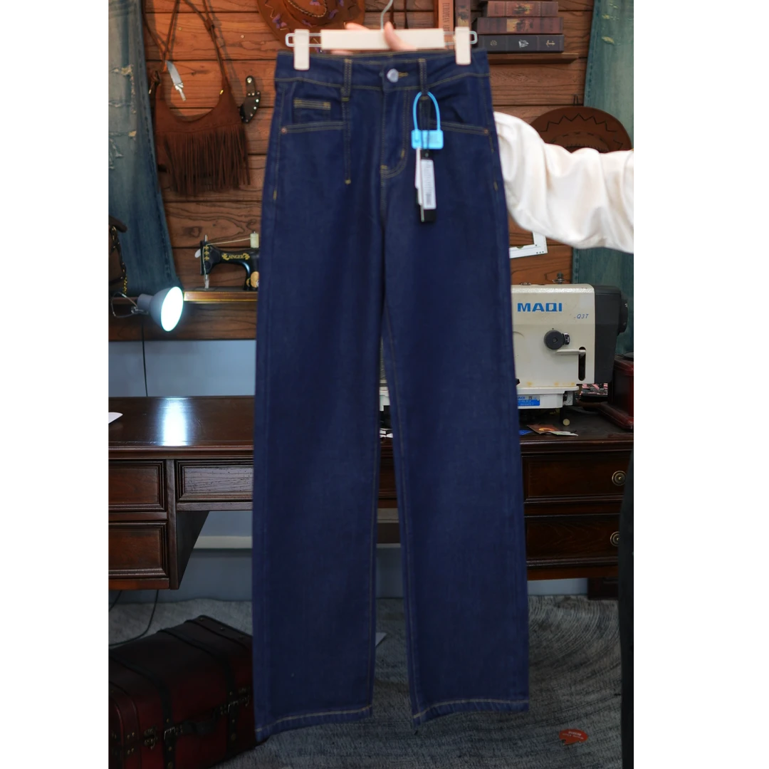 2025新-莱赛尔-丹宁窄版直筒裤休闲百搭春季新款潮流时尚50152