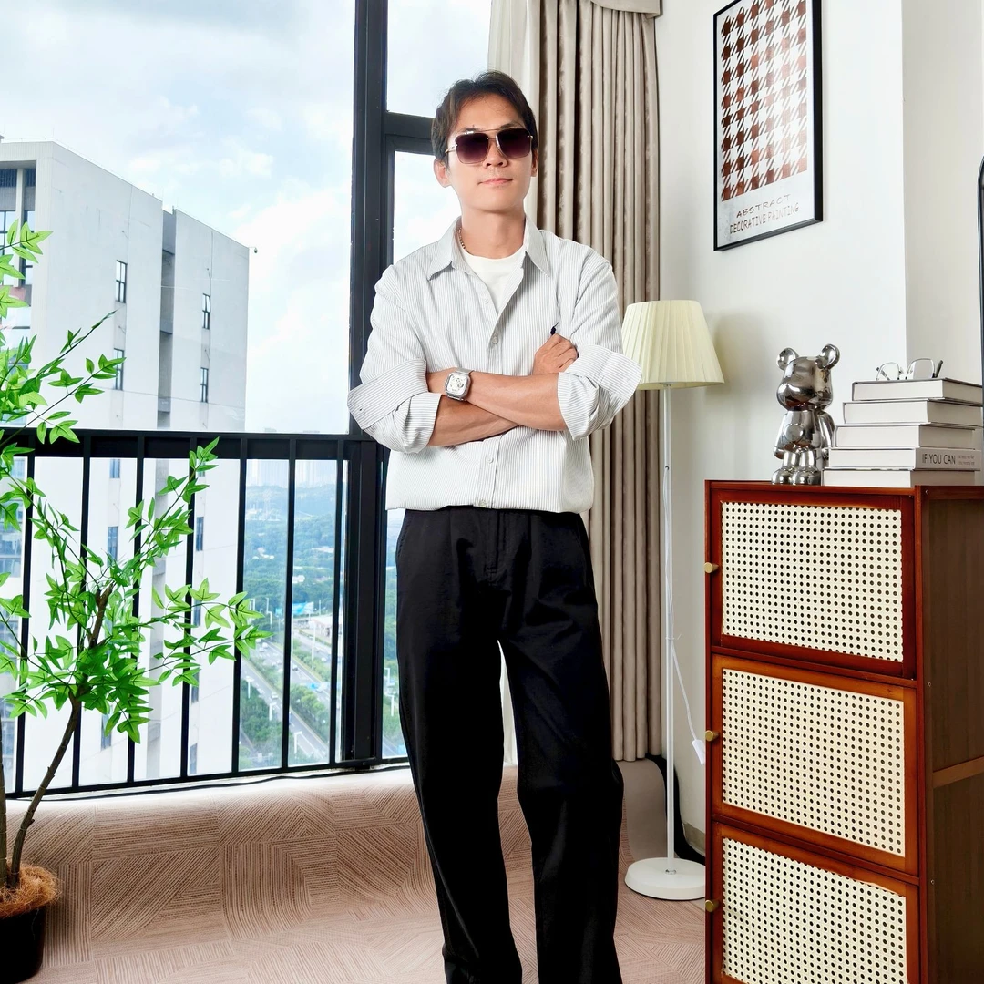 （断码清仓）100%纯棉骑士刺绣休闲长袖衬衫儒雅文艺蓝白条纹衬衣