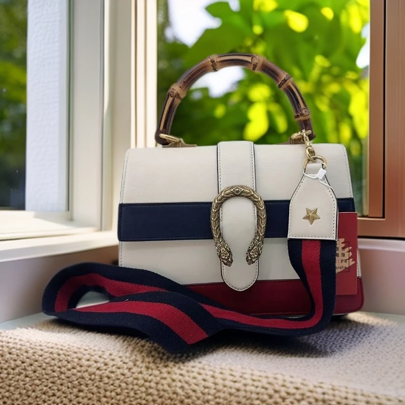 95新 GUCCI/古驰  竹节拼色酒神包 1753 2622