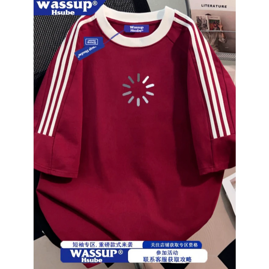 【001-033】夏季重磅短袖T恤女设计款潮牌印花t恤上衣ins