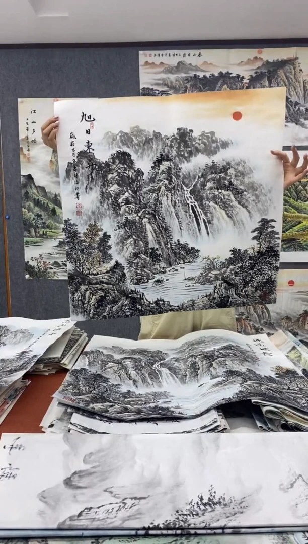 国画福利！沈泳江手绘 四尺斗方68*68cm